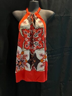 Bebe Silk Halter Top Size Small